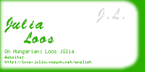 julia loos business card